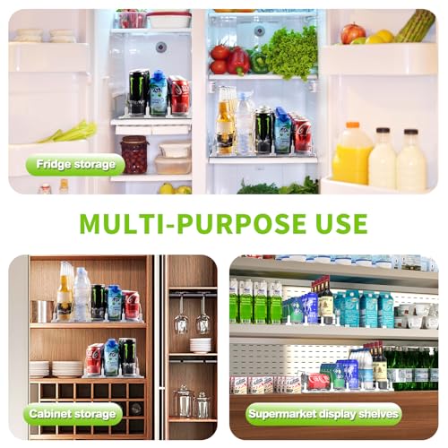 Drink Organizer for Fridge, Soda Can Dispenser for Refrigerator, Automatic Drink Dispenser for Fridge Holds up to 25 Cans, 5 Row