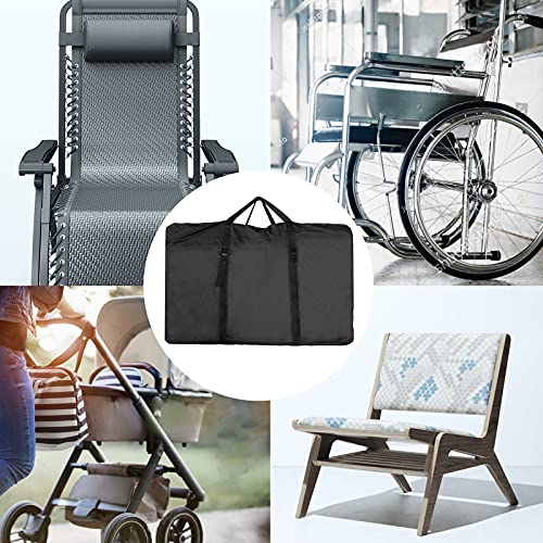 Uranshin Large Outside Chair Storage Bag, 600D Chair Carry Bag | Zero Gravity Chair Cover, Heavy Duty Folding Lounge Chair Carrying Case, Moving Bags with Zippers, 43" L x 11" W x 29" H