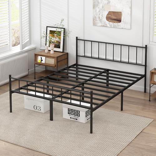 Full Metal Bed Frame,Steel Slat Support,Noise Free,Easy Assembly