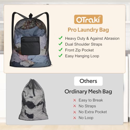 Mesh Laundry Bags 36 x 28 Inch Extra Large Travel... (Black | Polyester)
