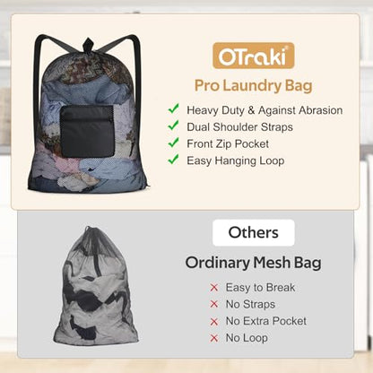 Mesh Laundry Bags 36 x 28 Inch Extra Large Travel... (Black | Polyester)