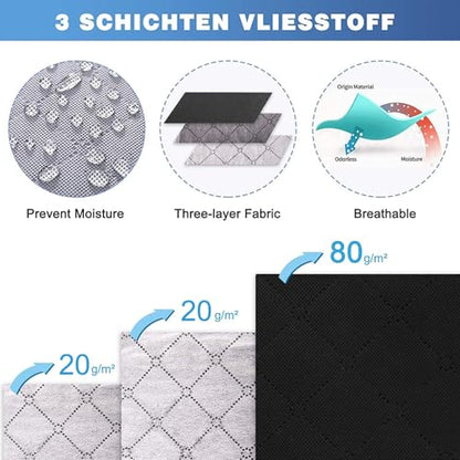 Fixwal Under Bed Storage Bags 4 Pack Underbed Containers for Clothing | Foldable Design, Clear Vinyl Window, Stainless Steel Zipper, Reinforced Handles, Dust-Resistant Under-Bed Use