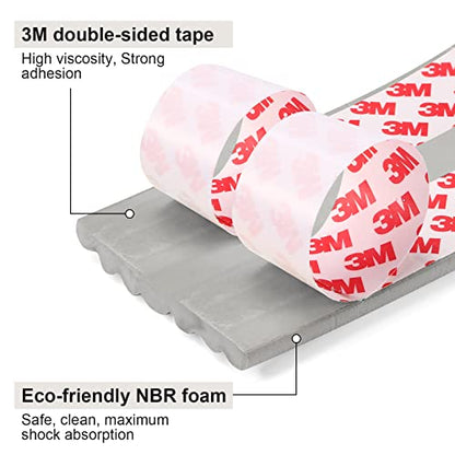 Baby Proofing Edge Corner Protector, 16.4 ft Edge Guards Padding with 3M Adhesive, Extra-Wide Soft Rubber Foam Padding, Furniture,Sharp Edge Safety Corner Edge Bumper Guard-Gray