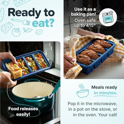 Souper Cubes Silicone Freezer Molds Gift Set, Blueberry