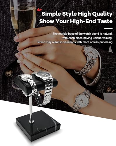 Watch Stand for Men Women Single, Watch Display Stand Holder, Single Watch Holder Watch Stand, Jewelry Stand, Black Marble Watch Stand Display for Watches, Bracelets, Watch Accessory