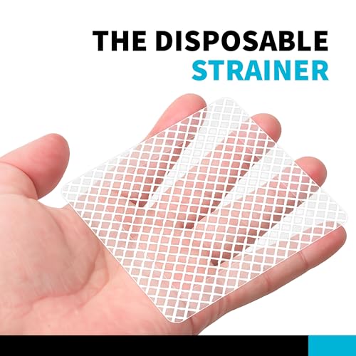TubShroom 26 Pack Square Disposable Drain Cover - Hair Catcher Mesh Sticker Strainers for Shower Bathtub and Bathroom - Hair Catcher Sticker Drain Protector - Half Year Supply