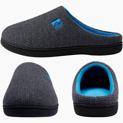 RockDove Men's Original Two-Tone Memory Foam Slipper | Slip-on, Indoor/Outdoor, House Use, Non-Slip, Machine Washable, Lightweight, Skin-Friendly, Gift-Ready
