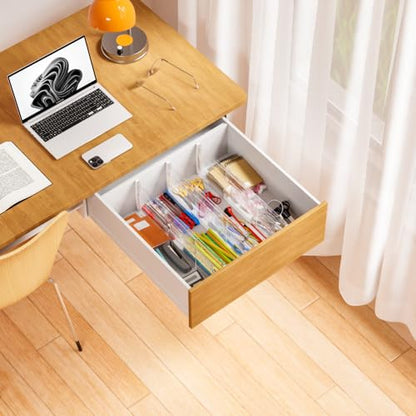 5 Pack 6 Inch Tall Acrylic Drawer Divider for Clothes-Expandable from 12.3-18''-Adjustable Dresser Deep Drawer Dividers for Baby Clothing,Underwear,Clear in Drawer Separators for Kitchen,Office