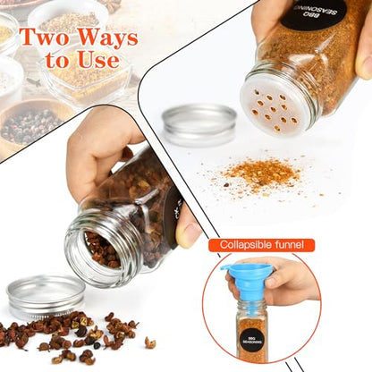 DkOvn 12/24/48 Pack Glass Spice Jars, 4oz Empty Spice Jars