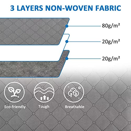 Amazon Basics Foldable Large Clothes Storage Bags with Clear Window & Carrying Handles, Closet Organizers, Zipper, 3-Pack, Gray