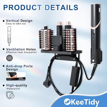 Hair Dryer Holder Compatible with Shark FlexStyle,... (black)