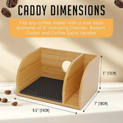 Pour Over Caddy with Lid for Chemex Bodum Cosori C... (Black-1)