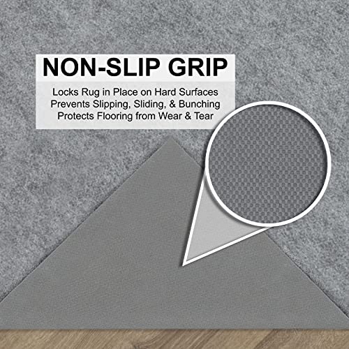 Mohawk Home 2’ x 8’ Non Slip Grip Rug Pad 1/8" Low Profile Felt Cushion + Rubber Gripper, Great For High Traffic Areas - Safe For All Floors