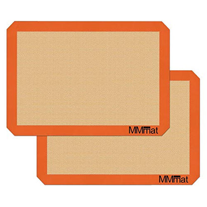 Best German Silicone Baking Mat - Half Sheet Baking Mat, Set of 2 | Non Slip Silicone Baking Sheet, Non Stick Reusable, BPA Free, PFOA Free, Non-toxic, Dishwasher Safe