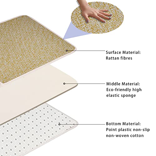 Japanese Tatami Mat Foldable Floor Mats Non-Slip Futon Mattress Sleeping Mat Summer Yoga Mat Indoor Outdoor Runner Rug Area Rug for Bedroom Living Room,Grey