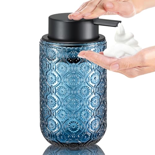 Blue Glass Foaming Hand Soap Dispenser (Navy Blue | Glass)