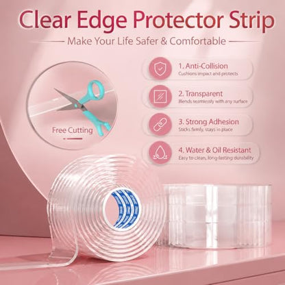 ZOMPAGO Baby Corner Proofing Edge Protector Strip,1 Roll, 0.8in x 13.12FT | ZOMPAGO Baby Corner Proofing Edge Protector Strip,1 Roll, 0.8in x 13.12FT