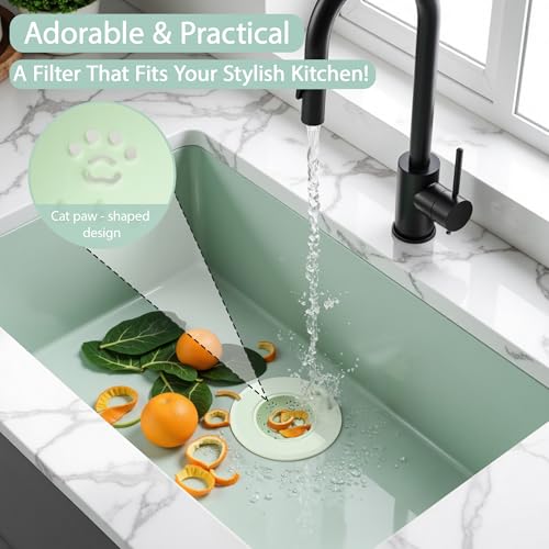 Li&Zhao Kitchen Sink Drain Strainer - 4 PCS Silicone Sink Strainer Drain Stopper Sink Plug 4.6˝ Diameter Rim Drain Catcher Kitchen Sink Drain Filter Basket (4 Colors)