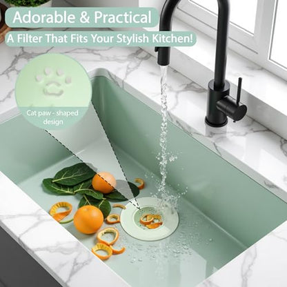 Li&Zhao Kitchen Sink Drain Strainer - 4 PCS Silicone Sink Strainer Drain Stopper Sink Plug 4.6˝ Diameter Rim Drain Catcher Kitchen Sink Drain Filter Basket (4 Colors)