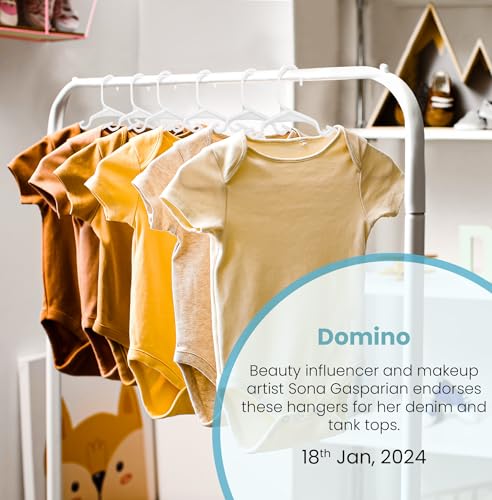 Utopia Home Kids Hangers 100 Pack – 11.5 Inch Baby Closet Hangers White | Plastic baby hangers | Fits children's & infant clothes | Gentle on delicate garments