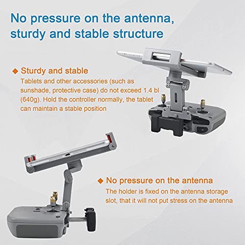 Hanatora RC-N3 N2 N1 N1C Remote Controller 4.7-13 Inch Tablet Holder Mount for DJI Flip,Neo,Air 3S/3/2S/2,Mavic 3 Classic,Mini 4K/5/4 Pro/3/2/2 SE Drone,Extended Control Phone Clip with Lanyard