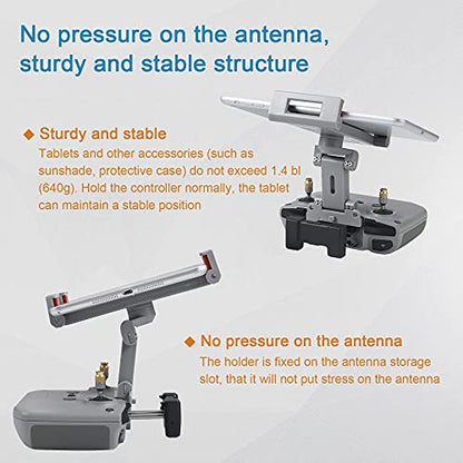 Hanatora RC-N3 N2 N1 N1C Remote Controller 4.7-13 Inch Tablet Holder Mount for DJI Flip,Neo,Air 3S/3/2S/2,Mavic 3 Classic,Mini 4K/5/4 Pro/3/2/2 SE Drone,Extended Control Phone Clip with Lanyard