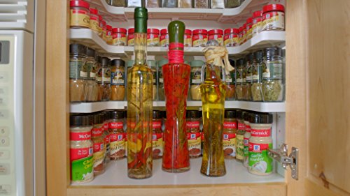 Deluxe - Expandable Spice Rack and Stackable Cabinet & Pantry Organizer (1 Set of 2 Shelves) - As seen on TV Deluxe (Spicy Shelf Organizer) - Pantry Organization - Pantry Spice Organizer