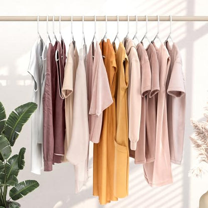 Plastic Hangers 20 Pack White - Clothes Hangers - Makes The Perfect Coat Hanger and General Space Saving Hangers for Closet and New Apartment Essentials - Percheros Ganchos para Colgar Ropa Hangars