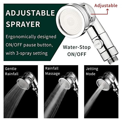 ZCONIEY Sink Faucet Sprayer Attachment Hair Pet Rinser Showerhead with Stop Water-saving Function