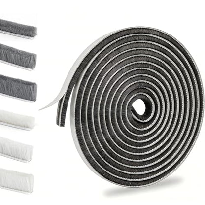 39.4FT Weather Stripping for Doors and Windows, Self-Adhesive Soundproofing Door Seal, Door Insulation for Sliding, Exterior, Frames and Front, 0.35'' Wide x 0.35'' Thick, Grey