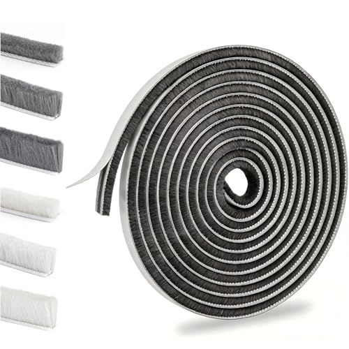 39.4FT Weather Stripping for Doors and Windows, Se... (Gray | Synthetic Fiber)