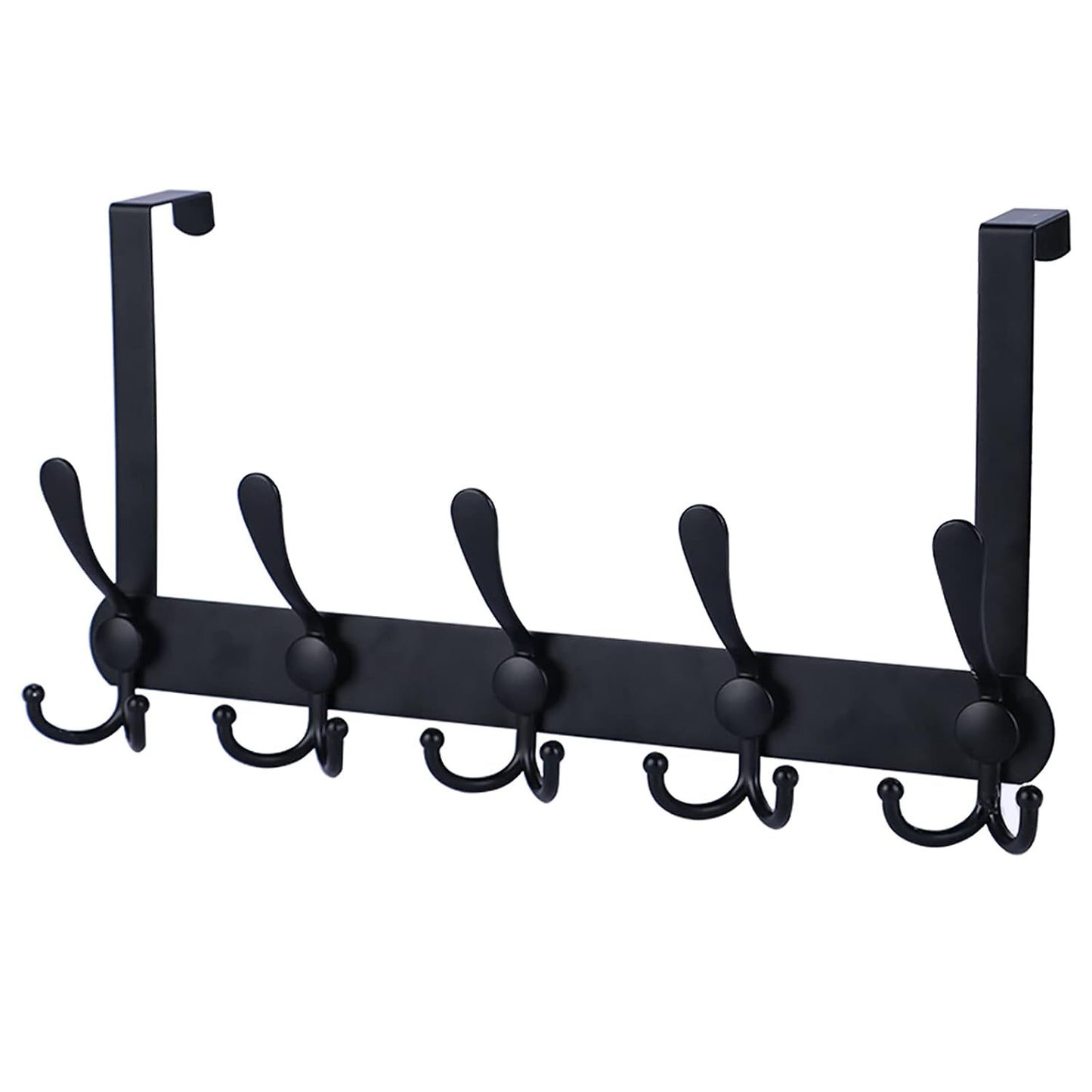 Over The Door Hooks,Coat Rack for Hanging Clothes Hat Towel (Heavy Duty Black 1pcs) …