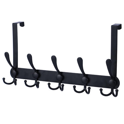 Over The Door Hooks,Coat Rack for Hanging Clothes Hat Towel (Heavy Duty Black 1pcs) …