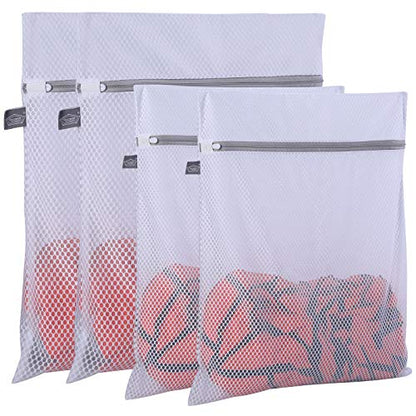 Laundry Bags Mesh Wash Bags, Garment Bag for Washing Machine,2L+2XL | Washer Bags for Laundry Delicates, Suit, Coat, Dress, Pants, Honeycomb, Tumble Dryer Safe