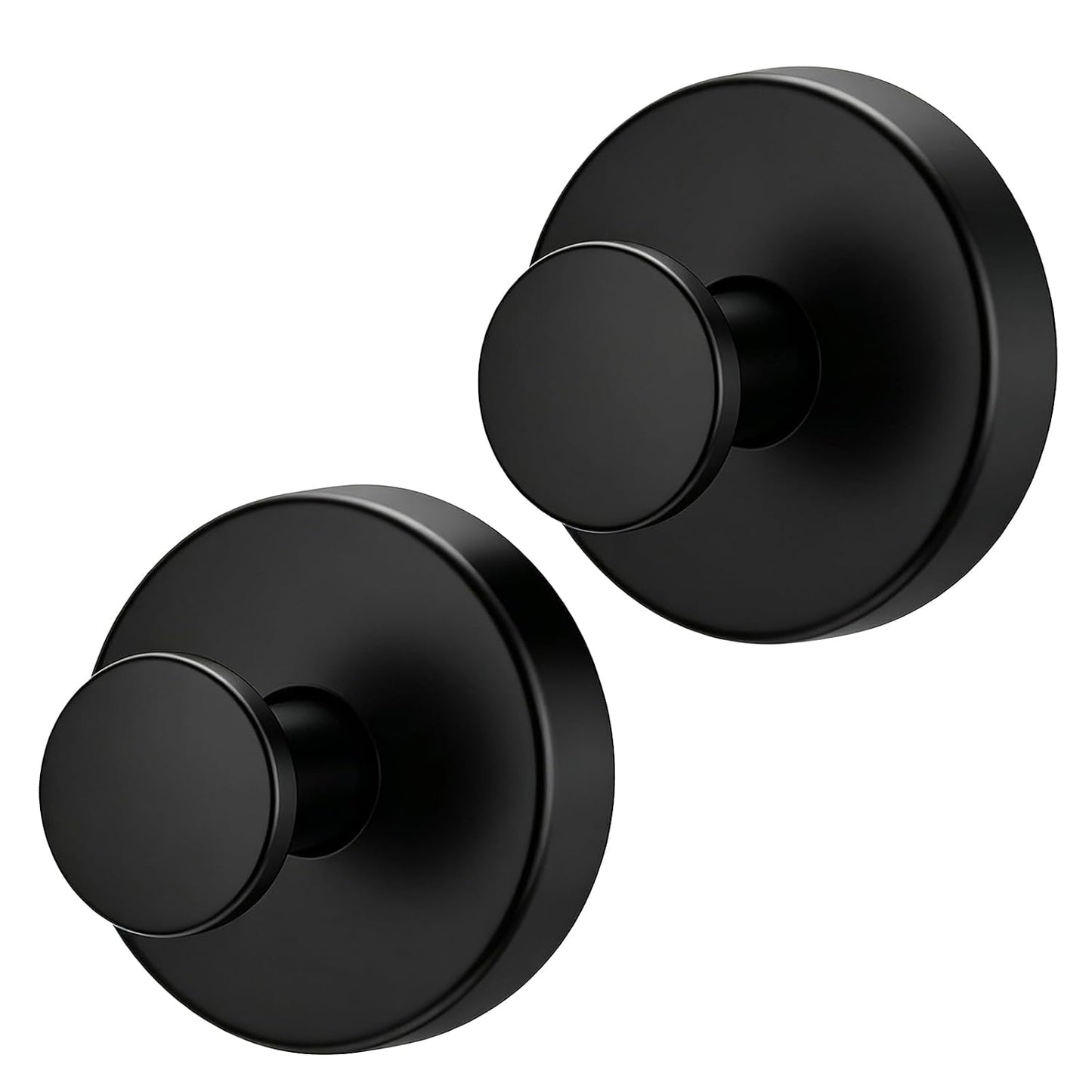 2026 Upgraded Drill-Free Suction Cup Hooks, Stainless Steel Shower Hooks for Bathroom, Glass, Mirror & Wall, Heavy Duty Towel Holder, Removable Waterproof Hooks(2BLACK)