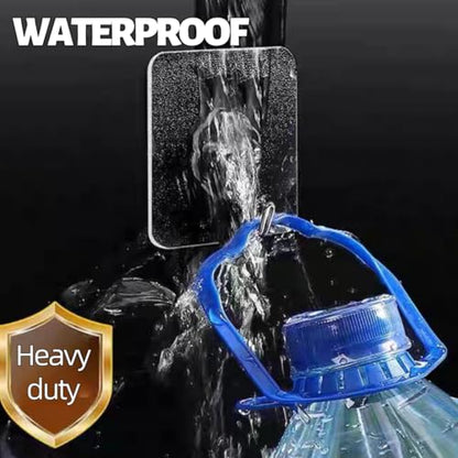 DDMY Adhesive Wall Hooks Heavy Duty 50LB Clear Hook 24 Pack for Hanging | Upgrade Sticky Hooks Hanging 50lb(Max) Transparent Reusable Waterproof No Drill for Kitchen Towel Bathroom Coat No Damage