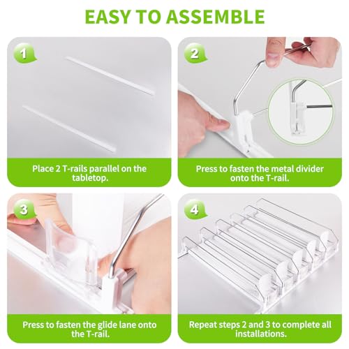 Drink Organizer for Fridge, Soda Can Dispenser for Refrigerator, Automatic Drink Dispenser for Fridge Holds up to 25 Cans, 5 Row
