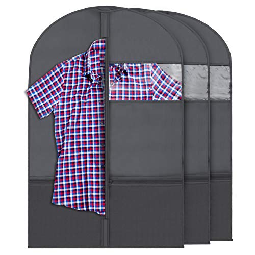 Plixio 36" Kids Garment Bags for Dance Costumes, Childrens Hanging Clothes | Childrens Hanging Clothes Organizer for Dress, Recital Outfit with Zippered Mesh Pockets for Shoes and Accessory Storage