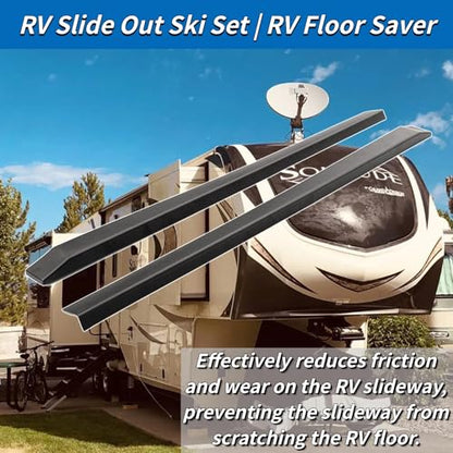 RV Slide Out Ski Set, RV Floor Saver Corner Edge Protector Tracks Prevent Sticking/Catching (Do Not Include Butyl)