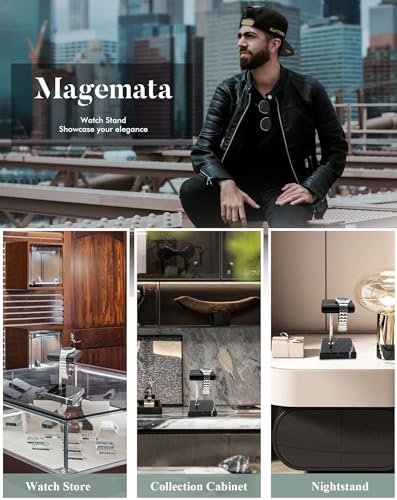 Watch Stand for Men Women Single, Watch Display Stand Holder, Single Watch Holder Watch Stand, Jewelry Stand, Black Marble Watch Stand Display for Watches, Bracelets, Watch Accessory