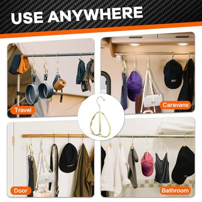 Multipurpose Closet Hangers- Tie and Belt Hanger for Closet- Ideal for Storing Belts, Ties, Scarfs, Baseball Hats, Purses & More- Great Space Saving Belt Organizer for Wardrobe
