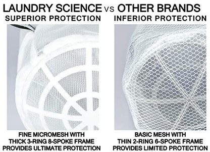 Premium Bra Wash Bag – Set of 3 Mesh Lingerie Laundry Bags for Delicates – Protects Bras, Underwear & Intimates in Washing Machine – Durable Zipper Closure – Regular Size