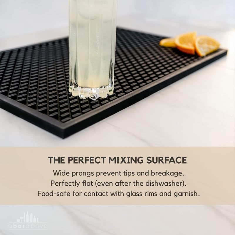 A Bar Above Heavy Duty Bar Mat, Food Safe Silicone Mat for Countertops | Commercial Strength, For Bartending and Coffee, Dish Drying Pad, Kitchen Counter, Barista Accessory, Spill Proof, Great Pick