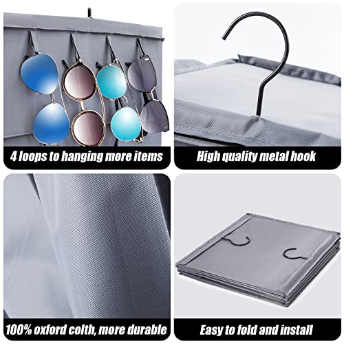 Oxford Cloth Hat Rack for Closet, Storage or Display, Grey, Large | Space Saver, 10-Shelf Organizer for Wide Brim Fedora, Trilby, Sunhat, Cowboy Hat, Baseball Cap, 2 Separate 5-Shelf, M, L, XL