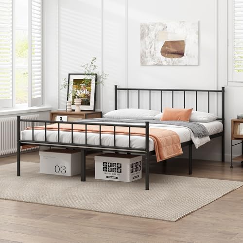 Full Metal Bed Frame,Steel Slat Support,Noise Free,Easy Assembly