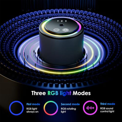 Car Air Freshener Diffuser,Smart Car Air Freshener 150ml Capacity for 6 Months,RGB Music Syncing Light,Auto On/Off,Suitable for Cars,Offices (Cologne)