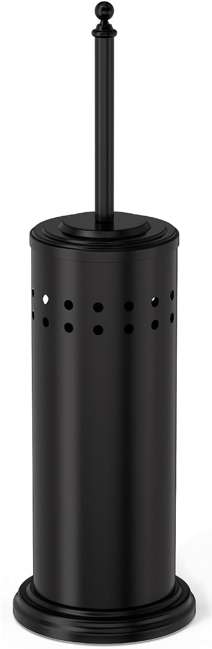 Dowry Toilet Plunger with Holder for Bathroom Black 18.7In | Hidden Toilet Bowl Cleaners Long Handle with Cover Powerful Force Suction Cup Heavy Duty Deep Cleaning