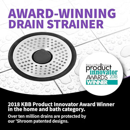 ShowerShroom SHSULT755 Ultra Revolutionary Shower Hair Catcher Drain Protector, No Size, Stainless