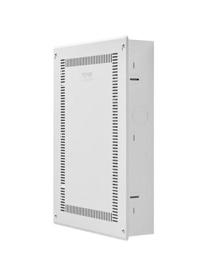 VEVOR Structured Media Enclosure, 20-Inch, Recessed in-Wall Media Box with Cover, Wall-Mount Cable Management Box Kit, Structured Wiring Multi-Media Cabinet, Cold-Rolled Steel, for TV Home Theater
