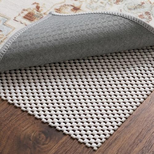 Non-Slip Rug Pad 6x9 Ft – 6'x9' PVC Anti-Slip Carpet Gripper Mat, 6 by 9 Feet Non Slip Pad for Area Rugs, Under Rug Padding for Hardwood Floors, Carpet Gripper Mat for Floors